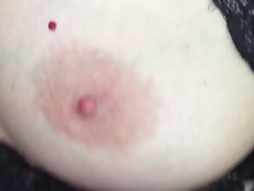 Sucking wife’s nipple